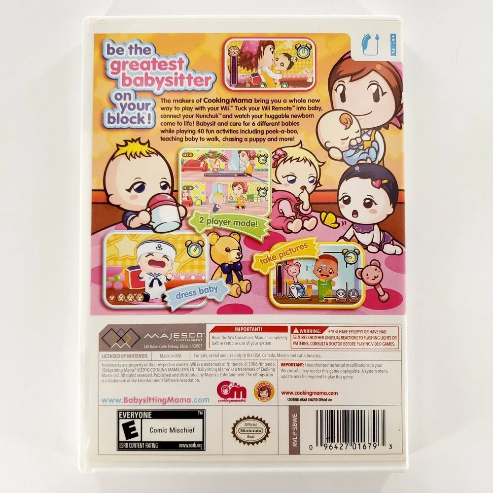 Babysitting Mama Complete w/ Interactive Baby Plush Nintendo Wii Tested & Works